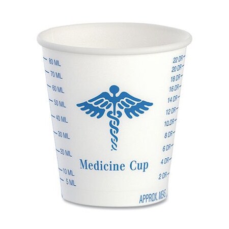 Dart Paper Medical & Dental Graduated Cups, 3oz, White/blue, 50PK R3